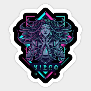 Zodiac VIRGO NEON Series Sticker